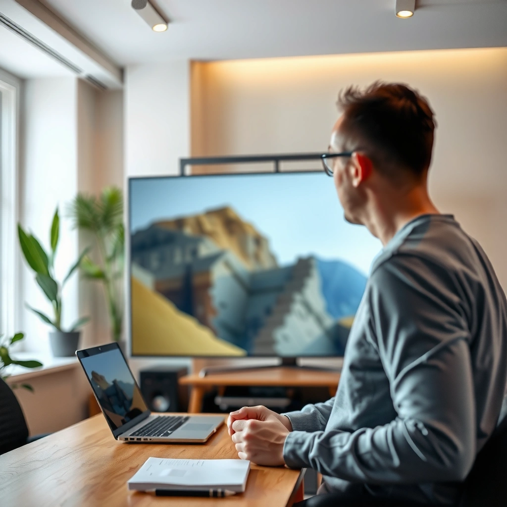 A person checking the specifications of a TV to see if it supports smart features.
