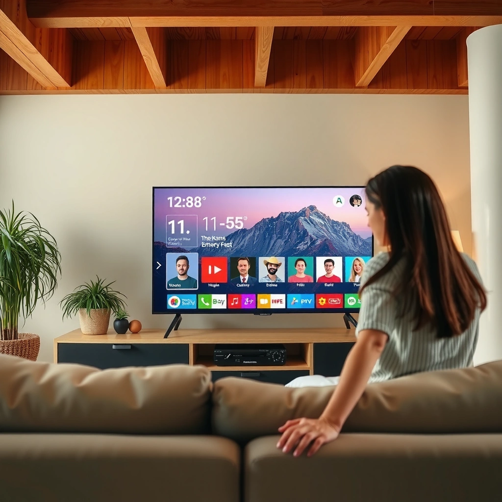 Image showing different types of TV connections for internet setup, including HDMI, Ethernet, and Wi-Fi.