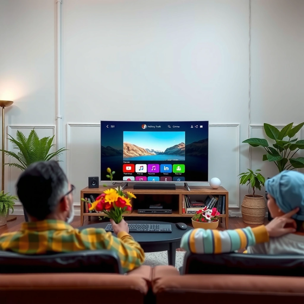 A close-up of TV ports and Wi-Fi setup for smart TV conversion.