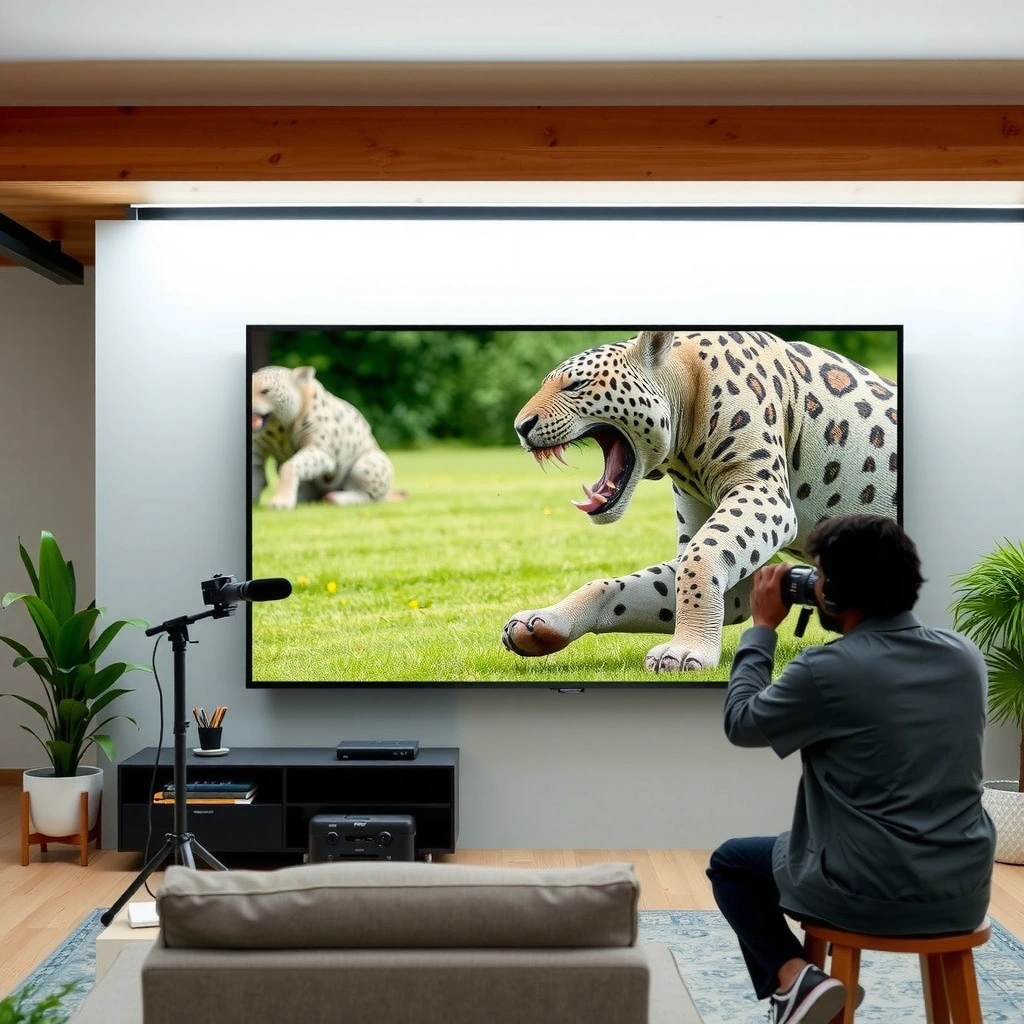 A user checking the internet connection settings on a Vizio Smart TV for streaming setup.