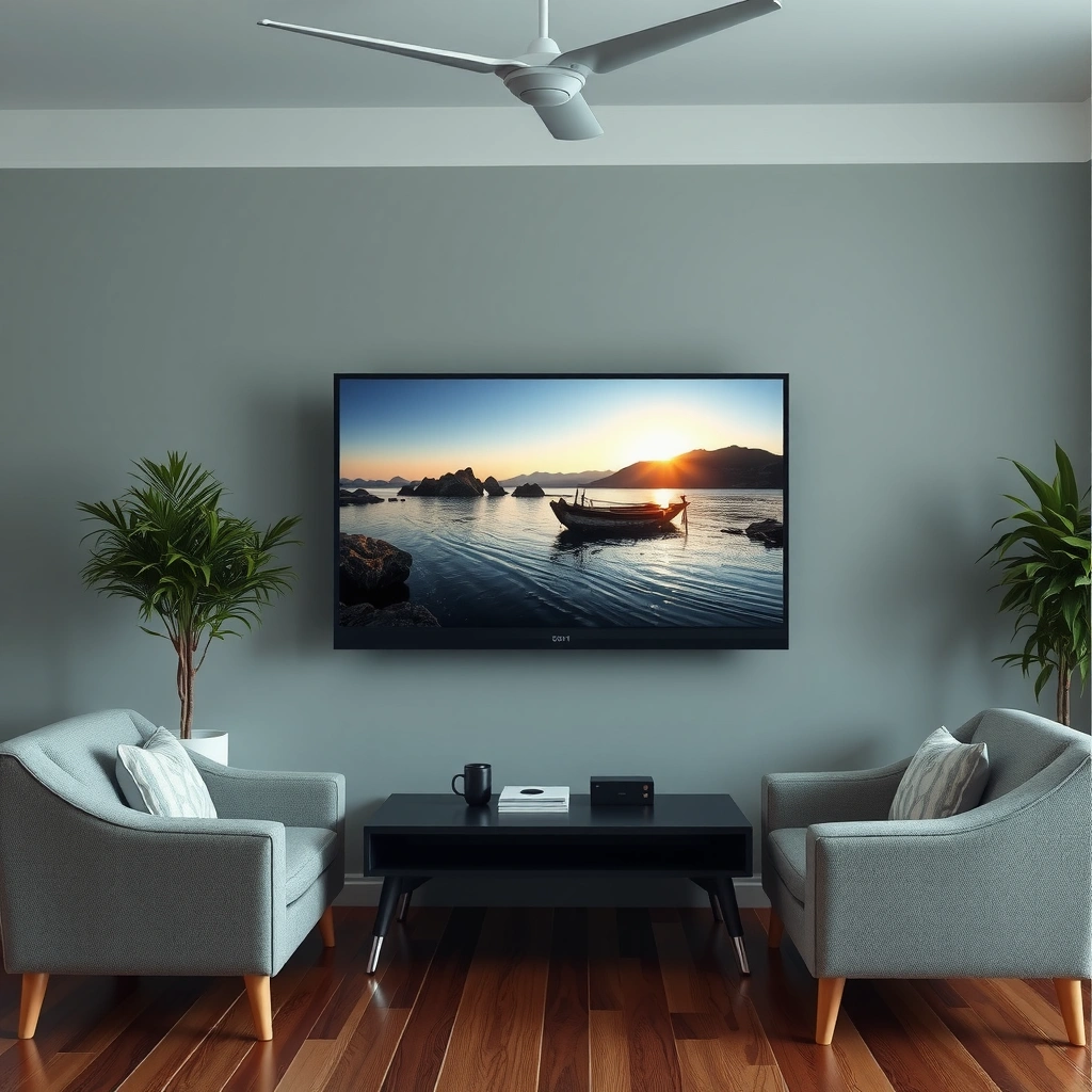 A person checking Wi-Fi settings on a smart TV to ensure compatibility with wireless internet.