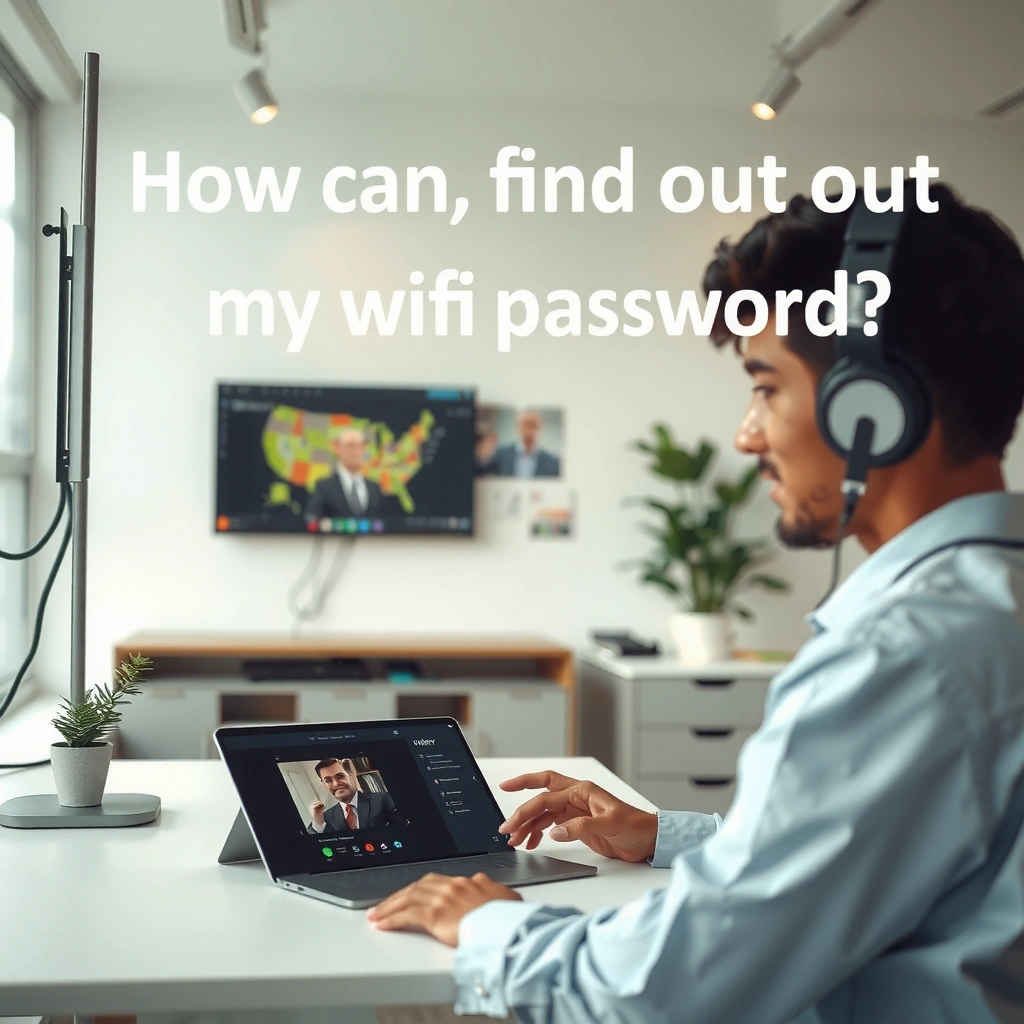 A user checking the WiFi password on their connected device for easy access.