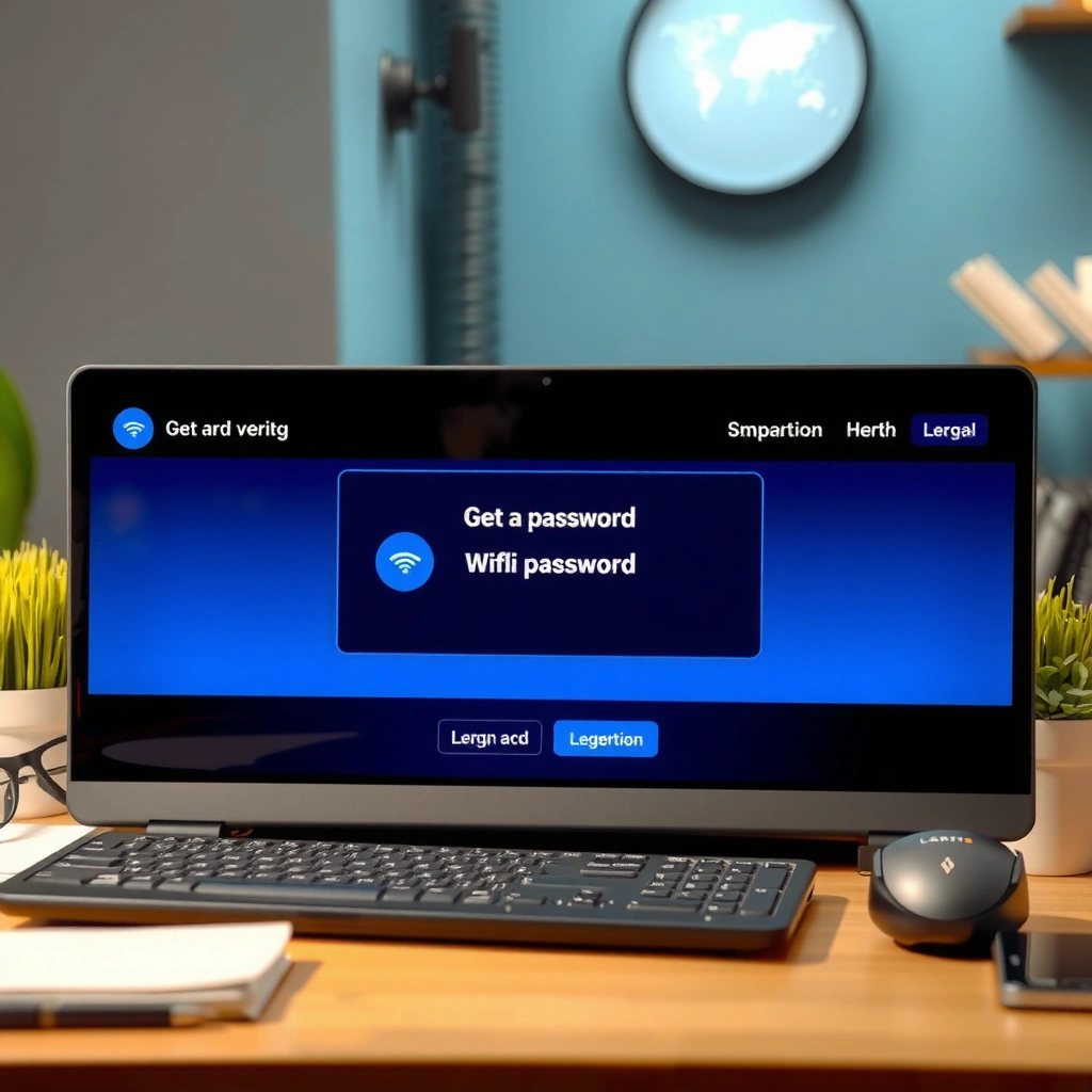 User checking the WiFi password on a connected device for easy access.
