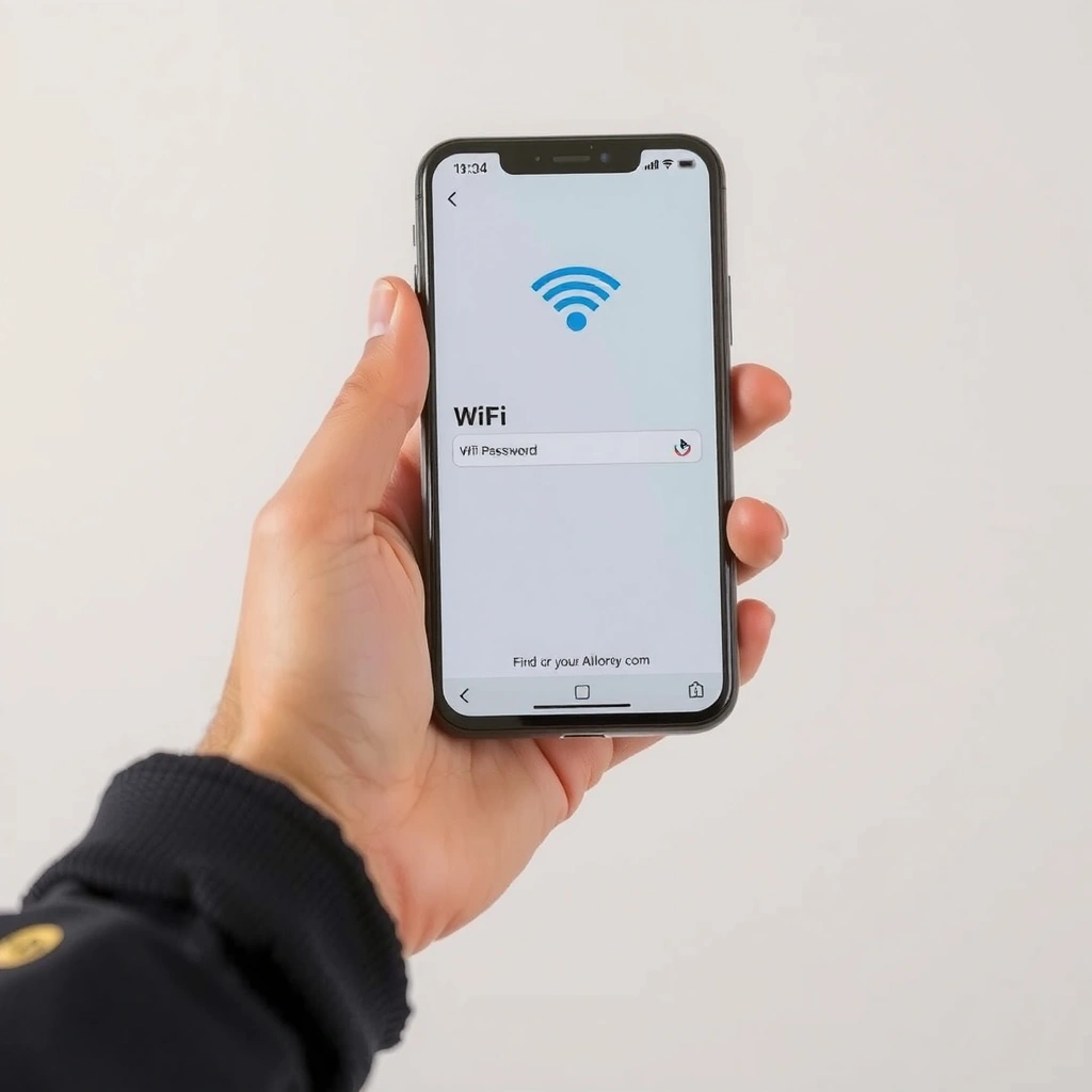 Screenshot showing how to check WiFi password on iPhone for connected networks