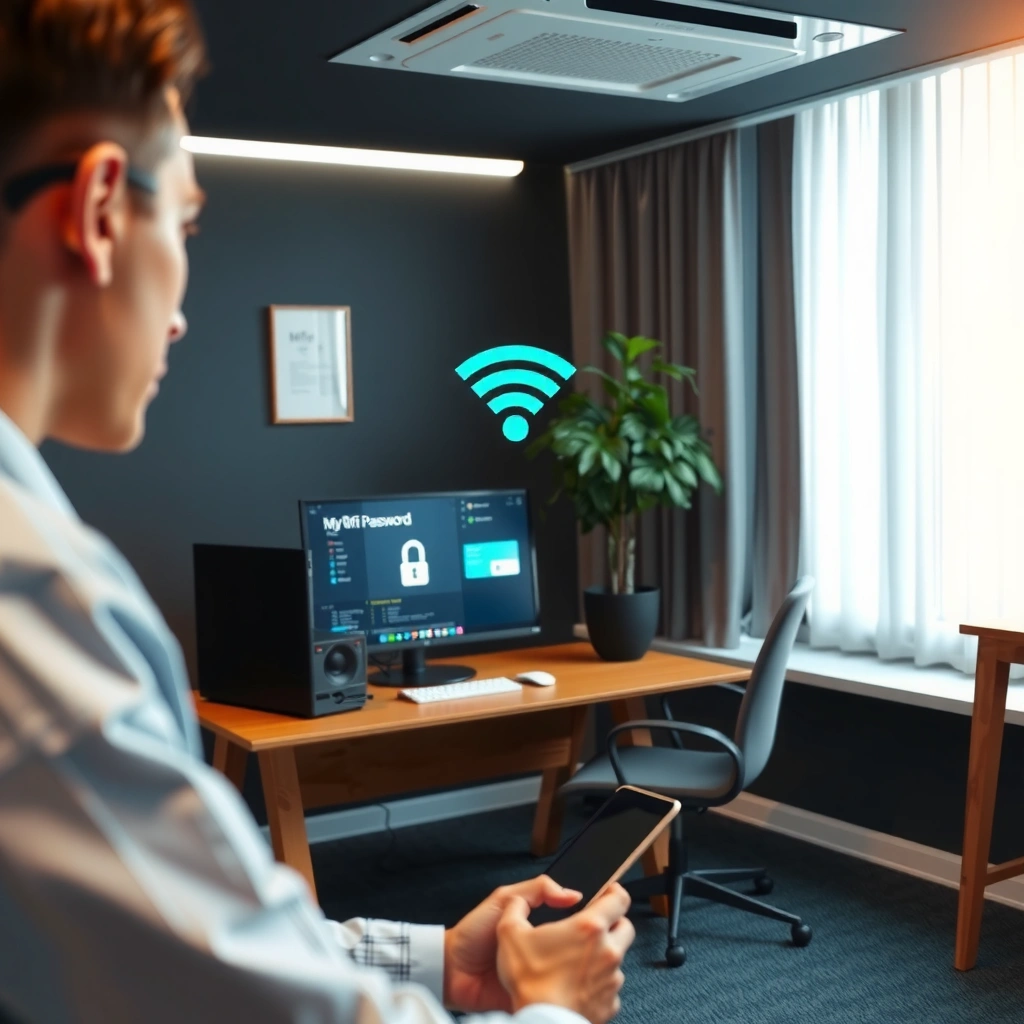Image showing how to check your WiFi password on the router's settings page.
