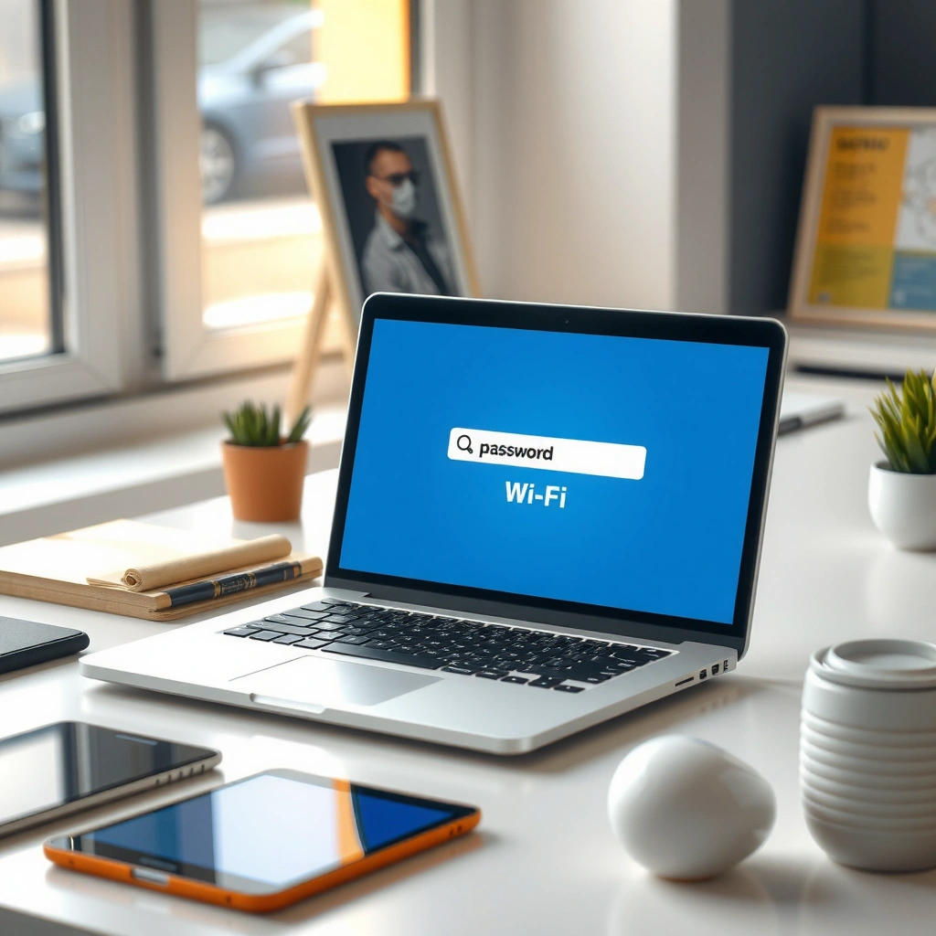 Screenshot showing how to find saved WiFi passwords on a Windows computer.