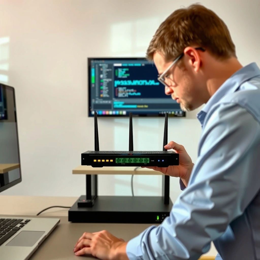 Image showing how to check Wi-Fi or Ethernet connection for router access.