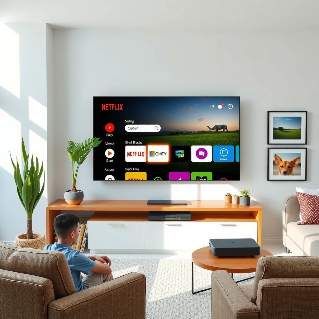 A person checking their internet connection settings for Netflix on a Smart TV.