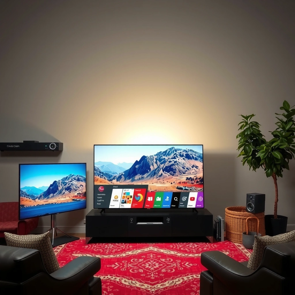 A user checking the internet connection settings on an LG Smart TV for app installation.