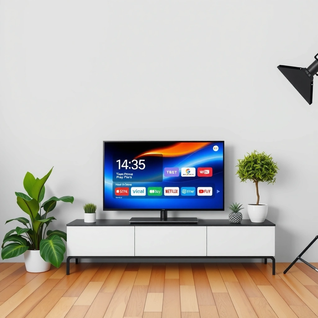A Vizio Smart TV displaying internet connection status for streaming setup.