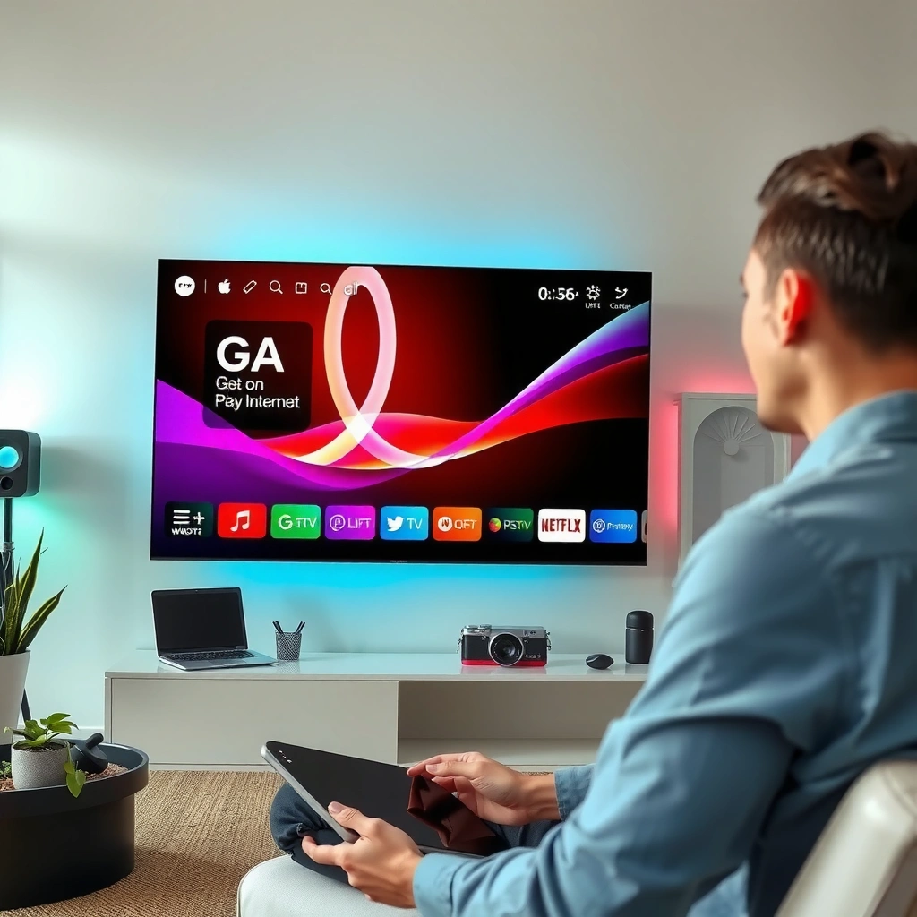 Various internet connection options for Smart TVs including Wi-Fi and Ethernet.