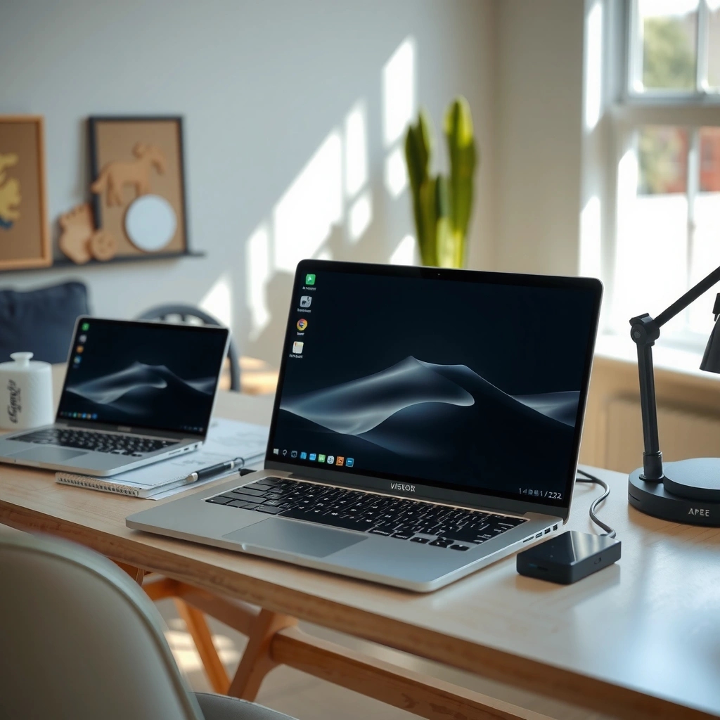 Image showing various laptop and projector ports and cables for connection setup.