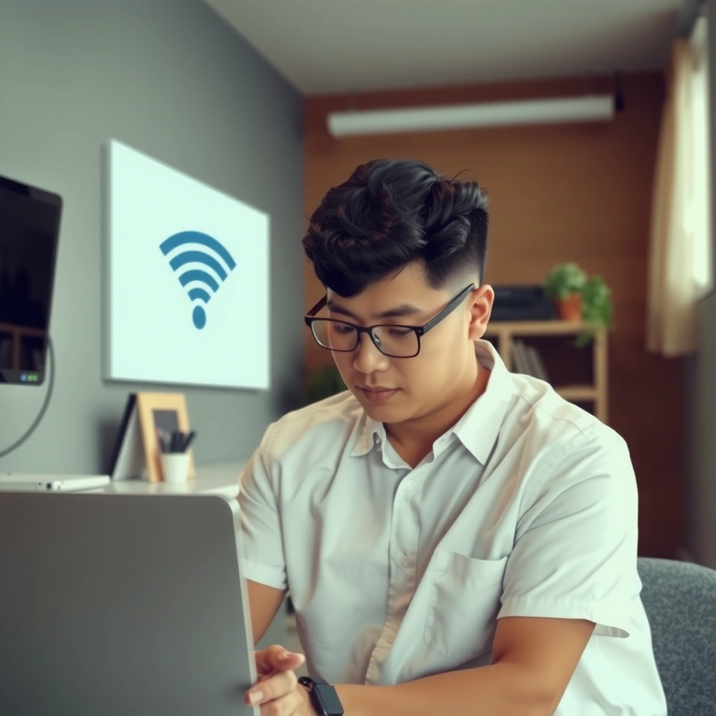 Image showing how to check your router's details for changing WiFi password
