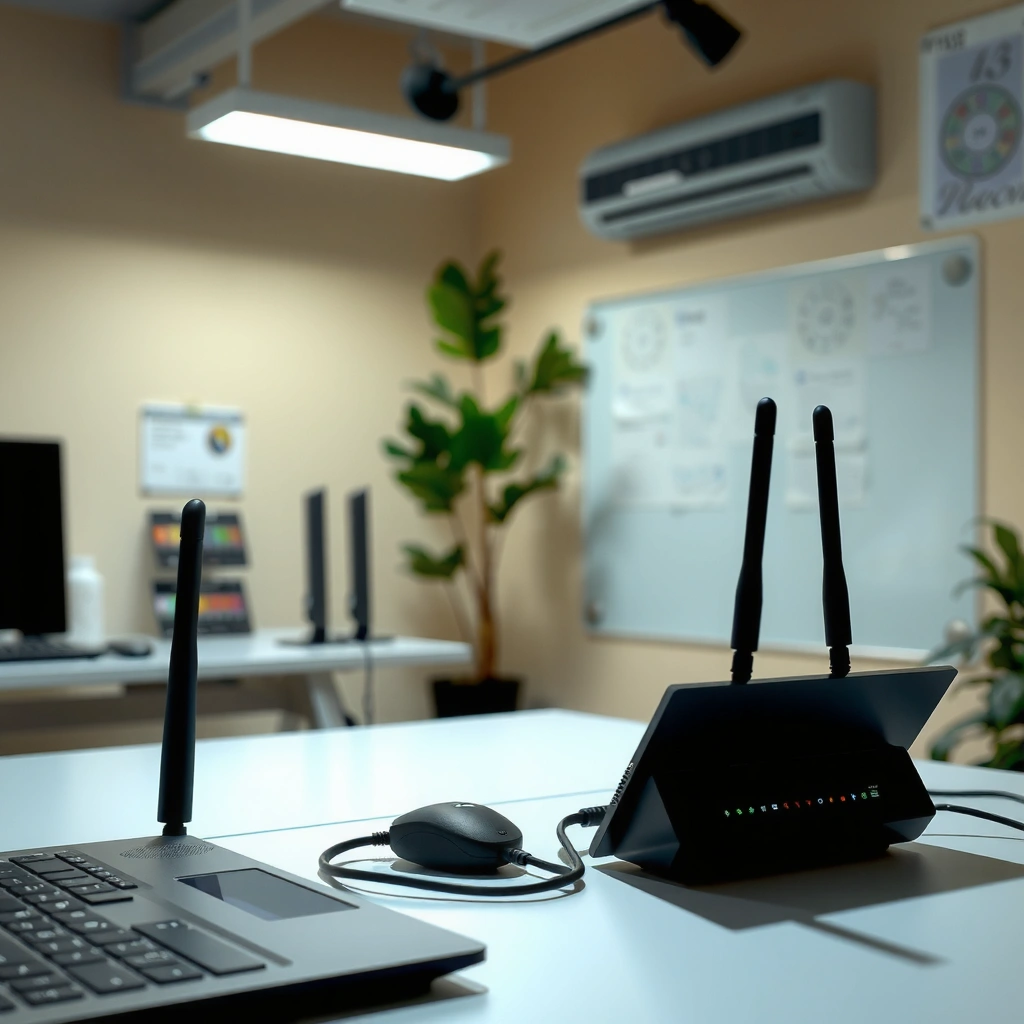 A person checking their router settings or ISP app to change internet password.