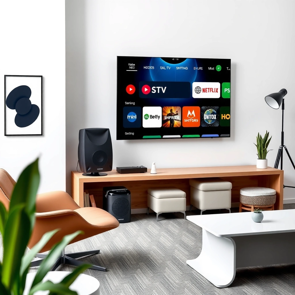 Image showing setup options for live TV on Samsung Smart TV including antenna, cable, and streaming.