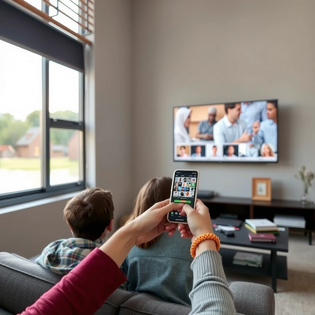A user navigating the app store on a smart TV to download applications.