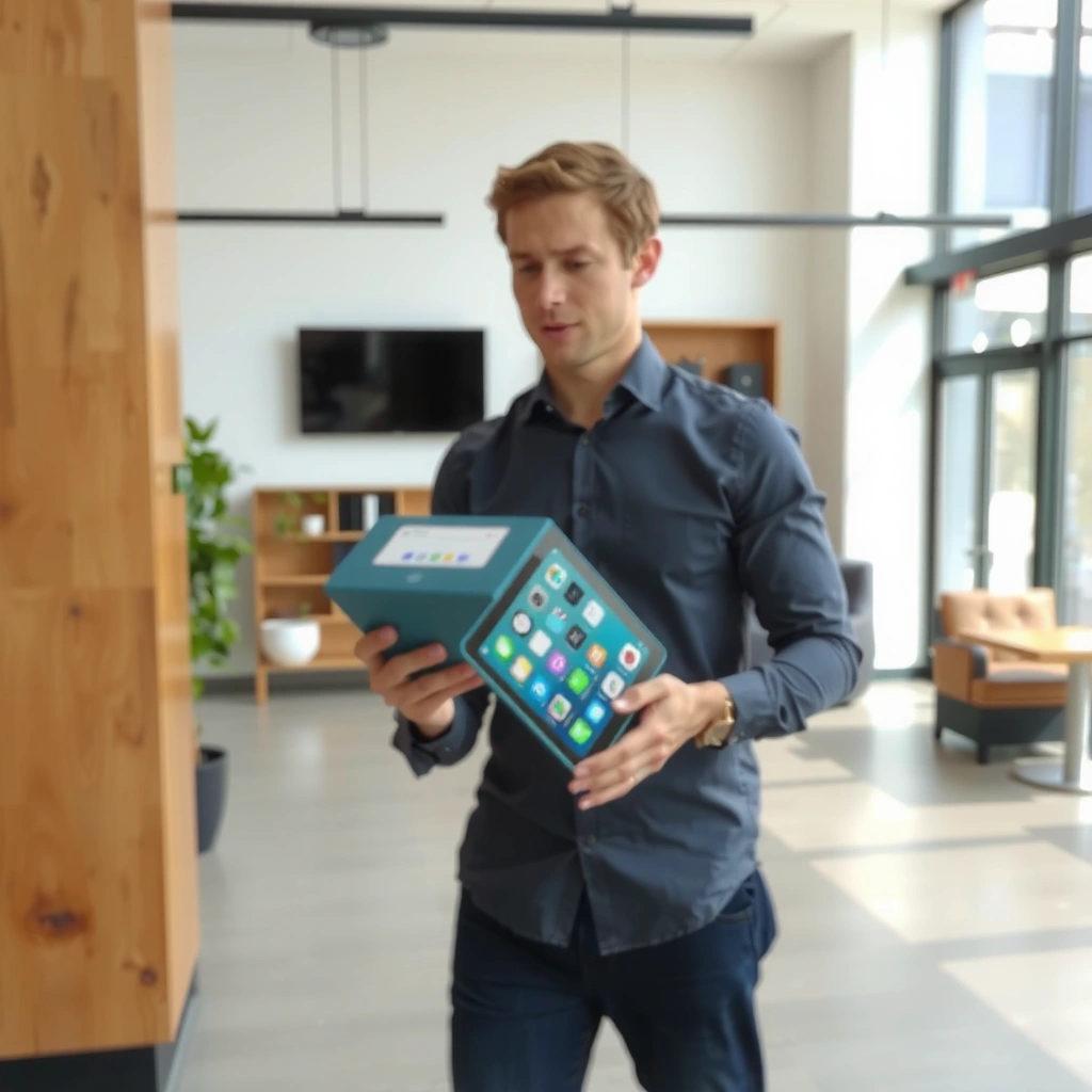 User checking the app store on a smart TV to find and download applications.