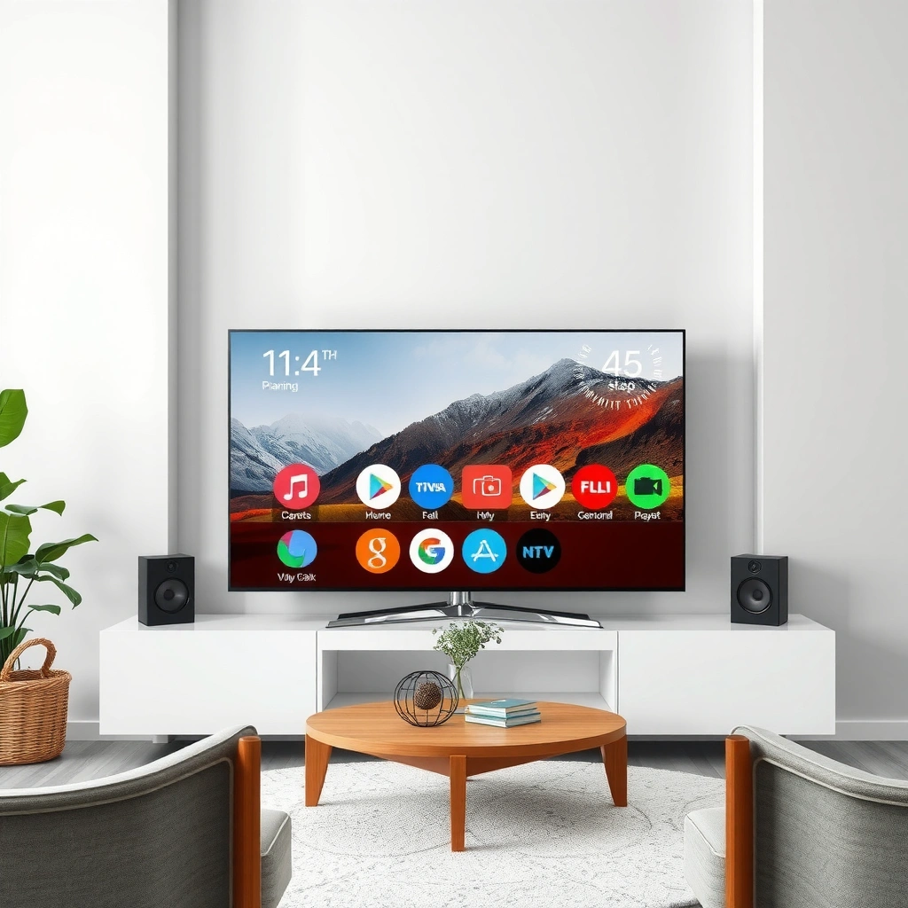 A user navigating the app store on a smart TV to find and install applications.