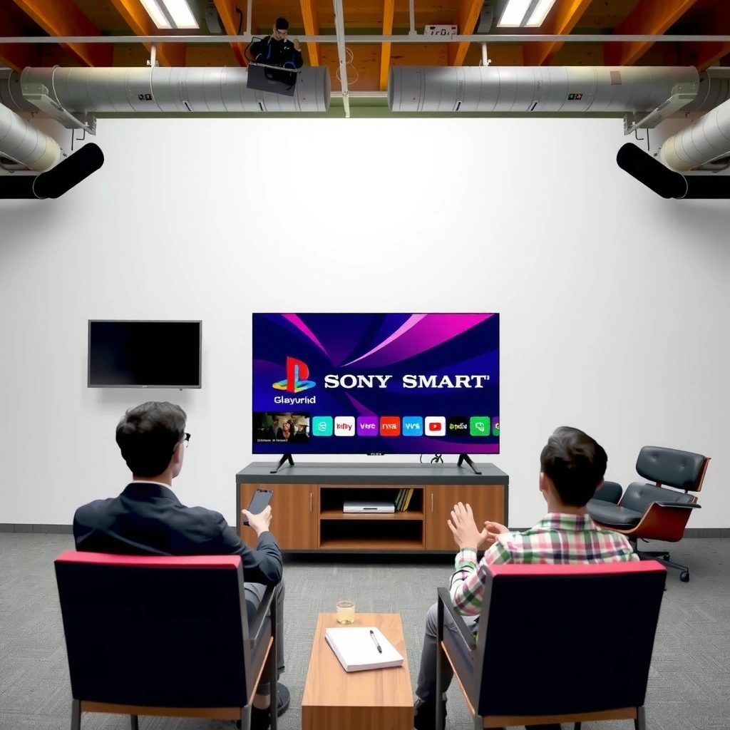 A user checking if their Sony Bravia model is a smart TV with features displayed.