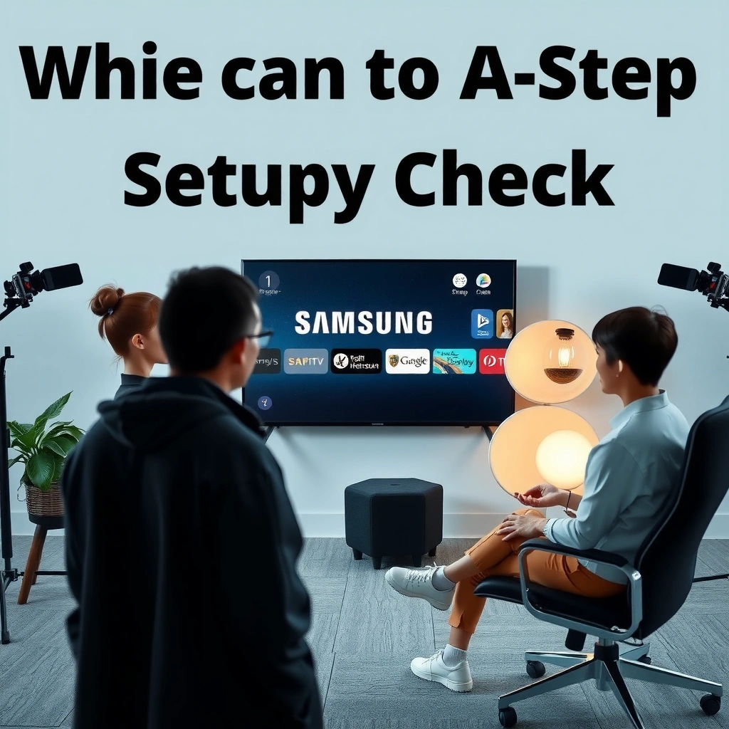 Image showing different Samsung TV models and connection types for setup.