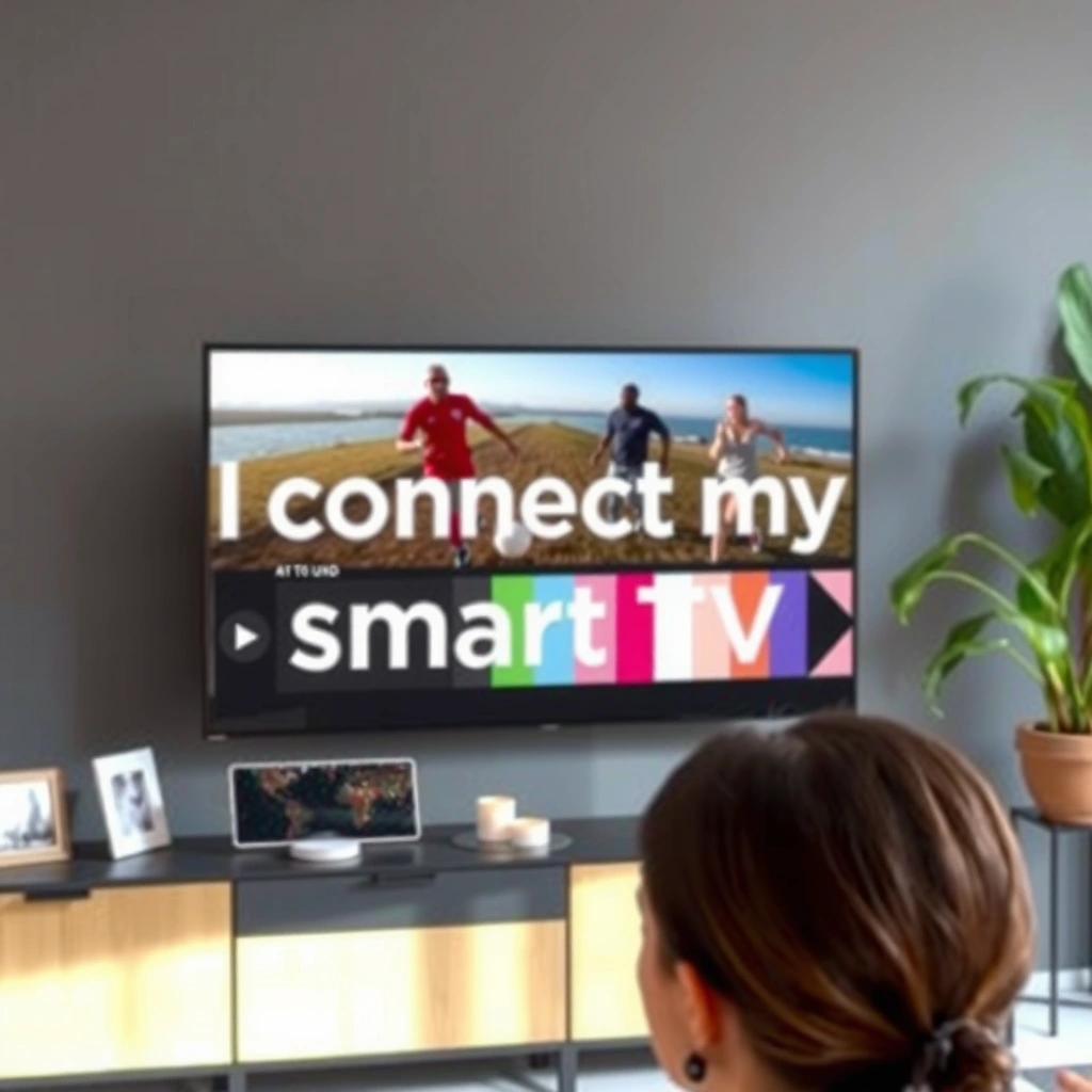A person checking WiFi settings on a smart TV for connectivity