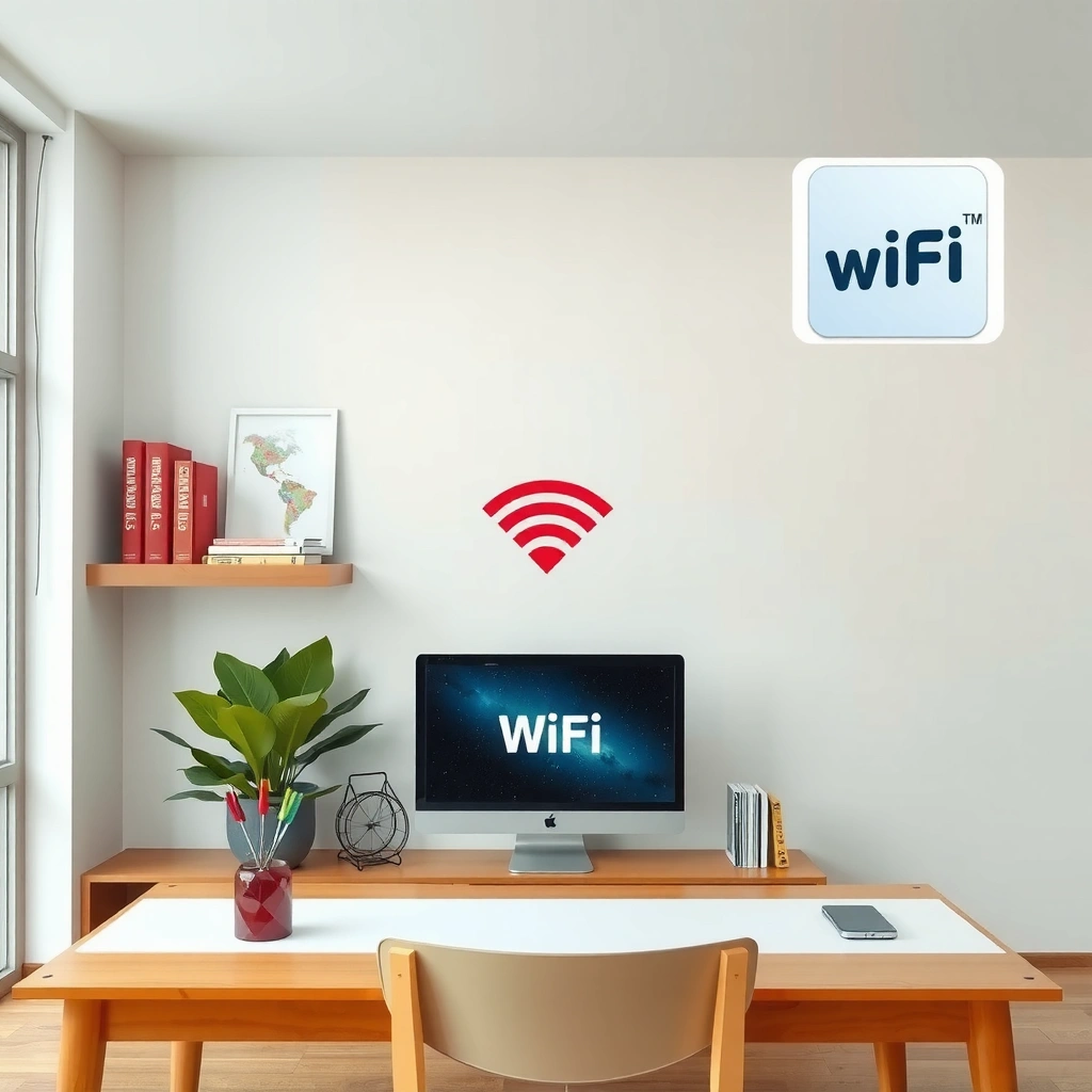 Person checking WiFi network and password on a device for internet connection.