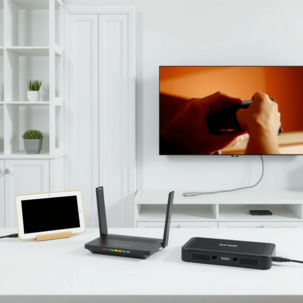 Image showing options for connecting to a router via Wi-Fi or Ethernet for setup.
