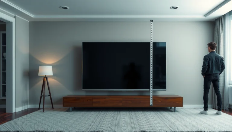 Infographic showing how to choose the right TV screen size based on viewing distance.