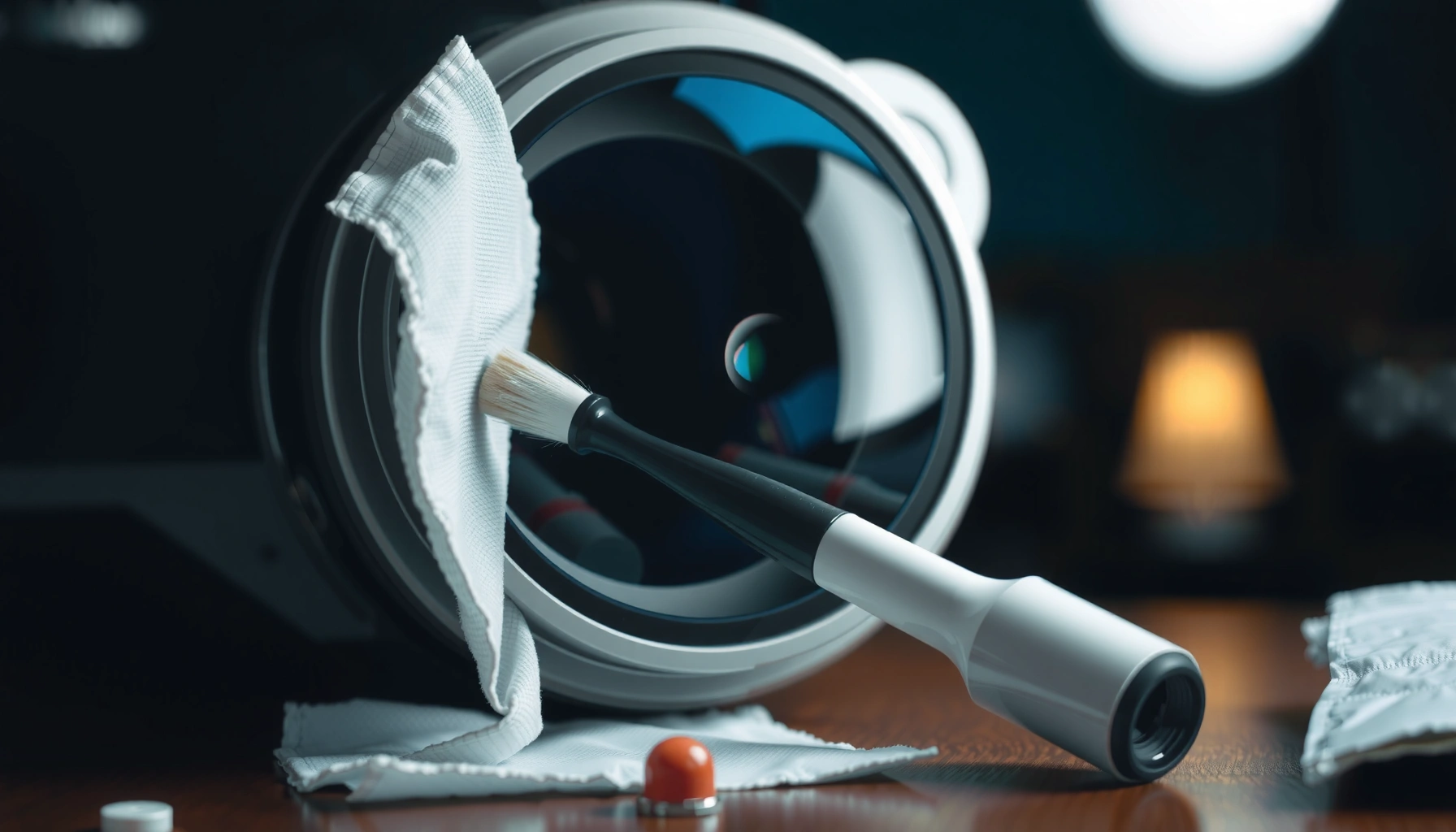 Step-by-step guide on how to clean the inside of a projector lens effectively.