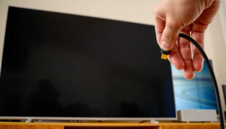 Step-by-step guide on connecting cable to a smart TV for better viewing experience.