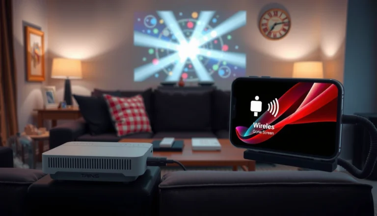 Step-by-step guide on how to connect an iPhone to a projector for presentations.