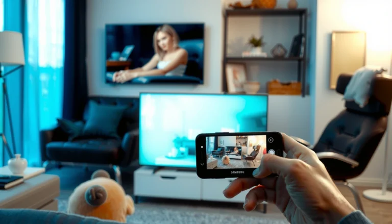 Step-by-step guide on connecting an iPhone to a Samsung Smart TV for screen sharing.