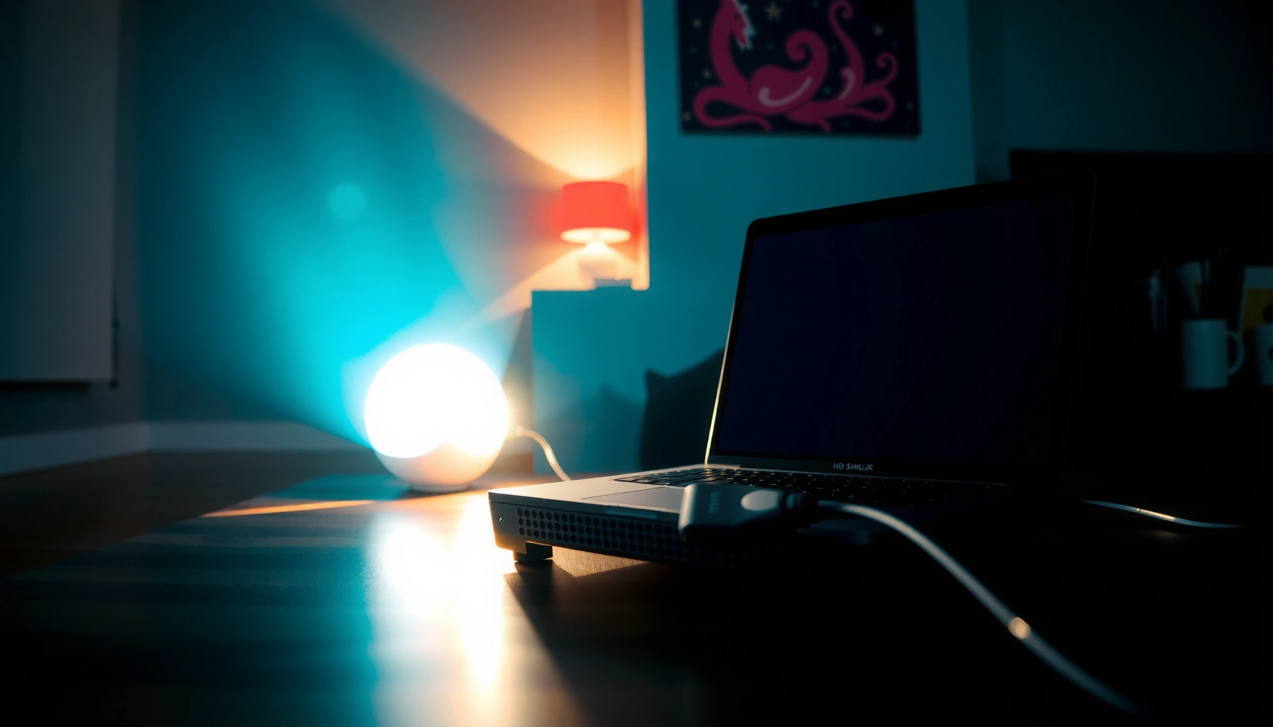 Step-by-step guide on connecting a laptop to a projector for presentations.