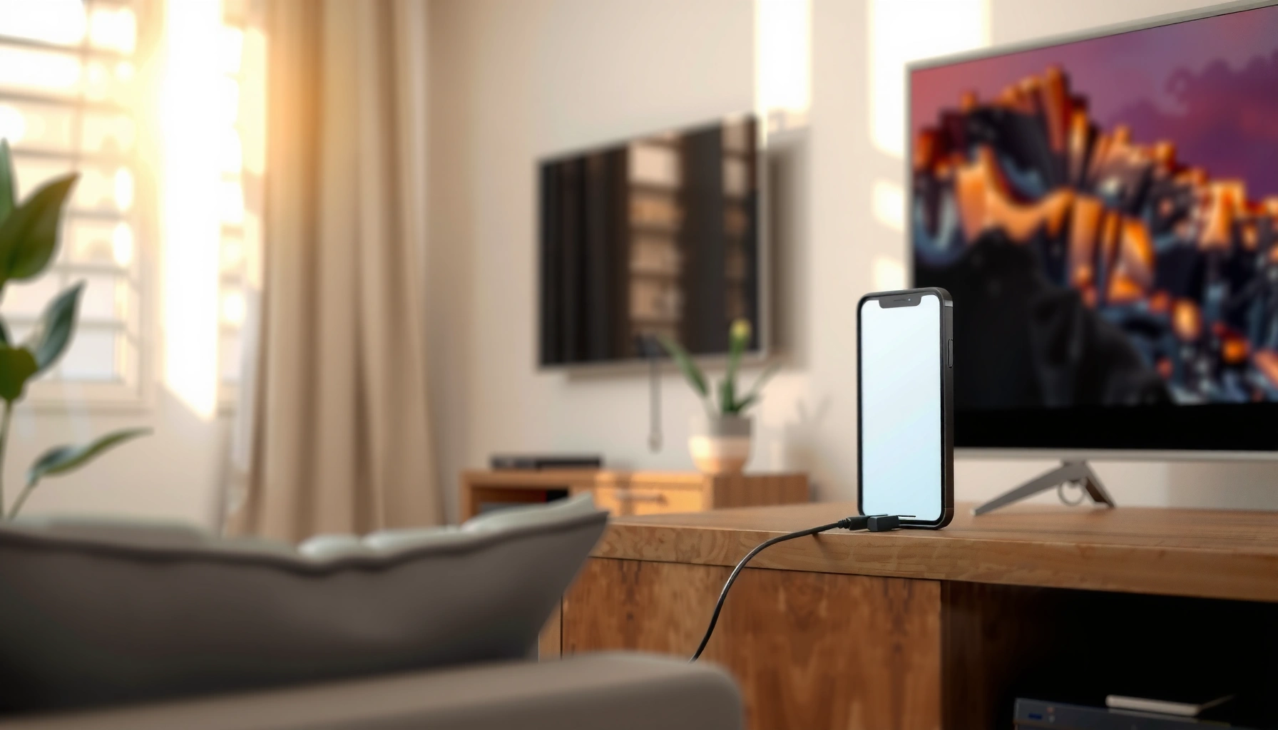 Step-by-step guide on how to connect a phone to a smart TV for seamless media sharing.