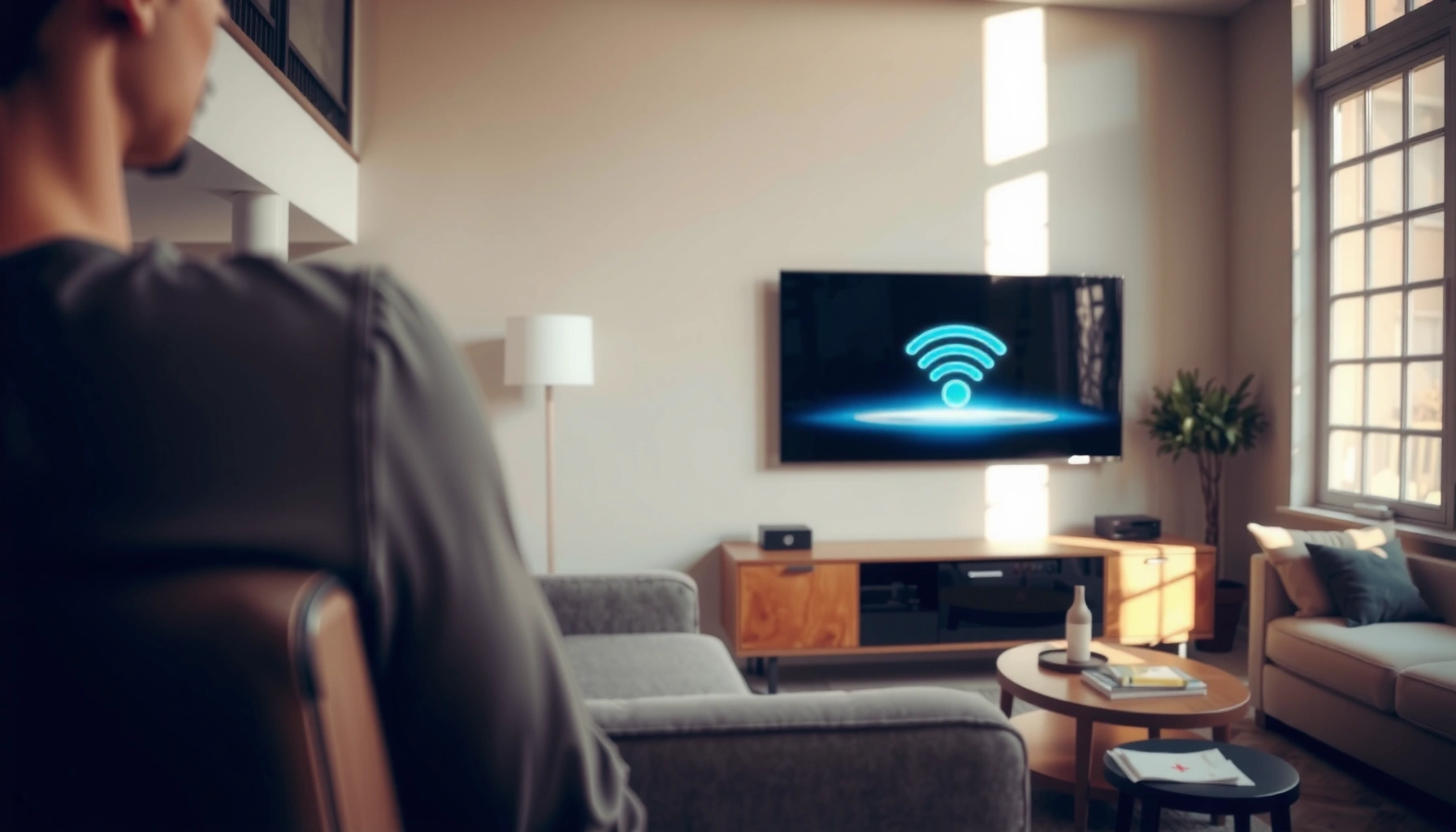 A guide on how to connect your smart TV to the internet for streaming and online content.