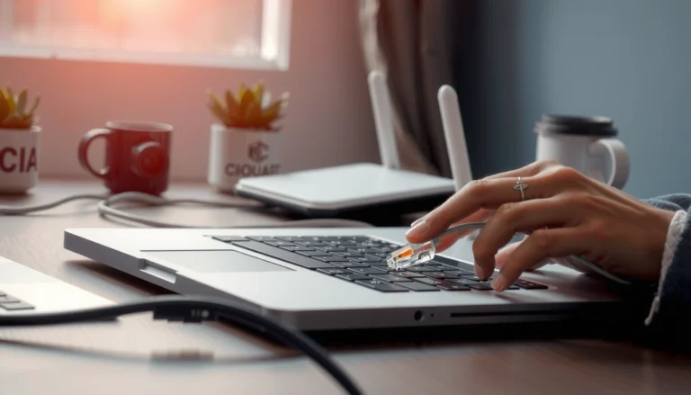 Step-by-step guide on how to connect an Ethernet cable for internet setup.