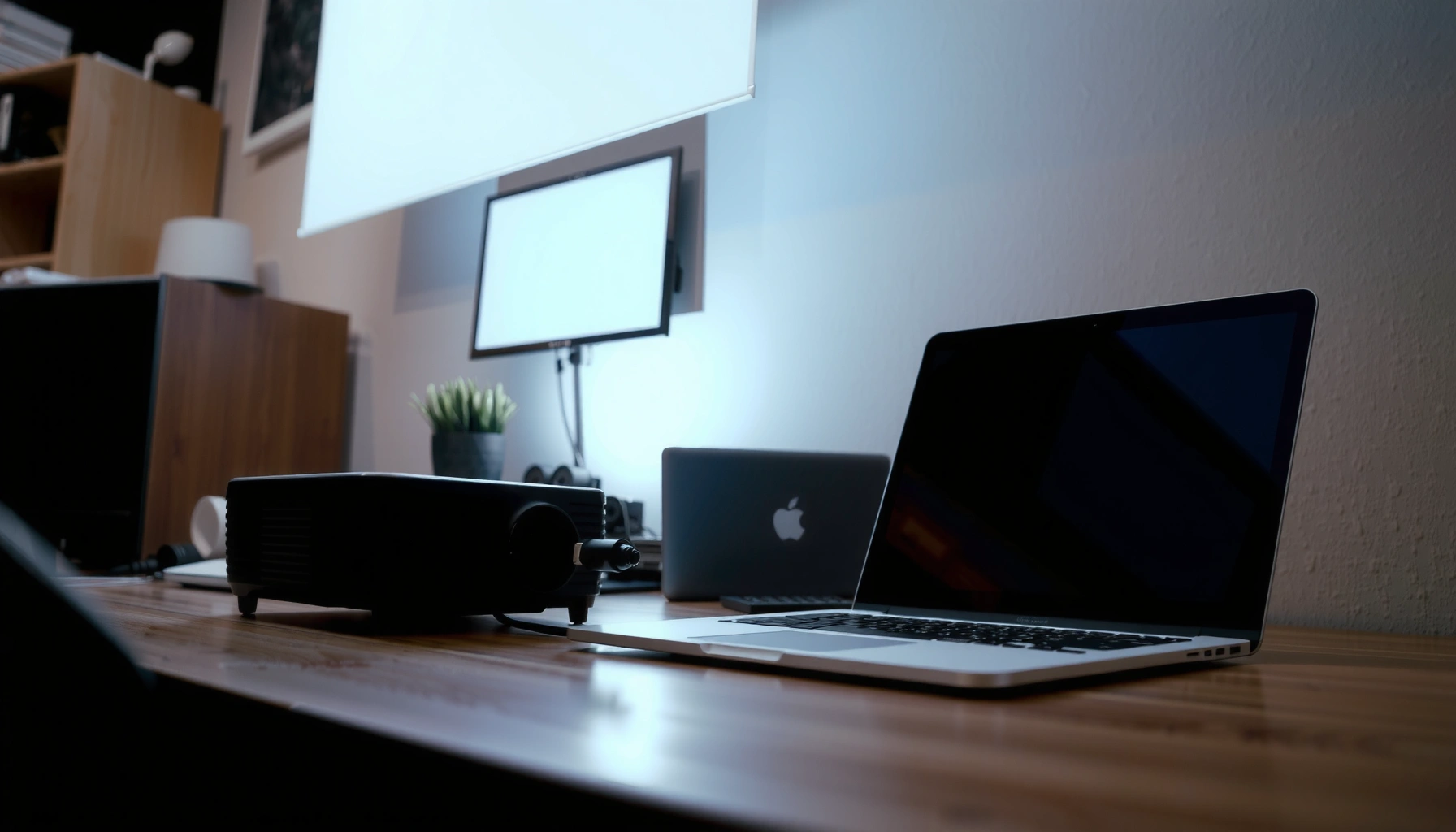 Step-by-step guide on how to connect a projector to a laptop for presentations and videos.