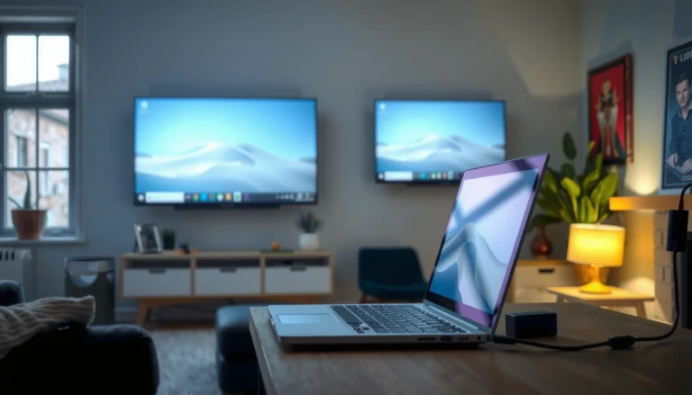Step-by-step guide on connecting a projector to a laptop for presentations.