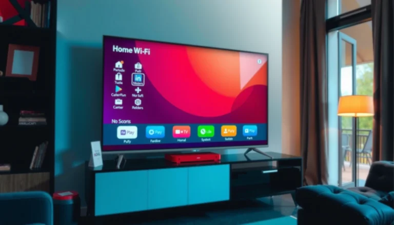 A person connecting a Smart TV to the Internet using Wi-Fi or Ethernet cable.