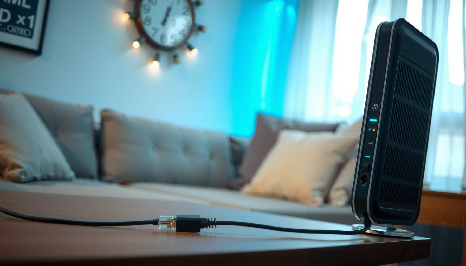 Step-by-step guide on how to connect to a modem for internet setup.