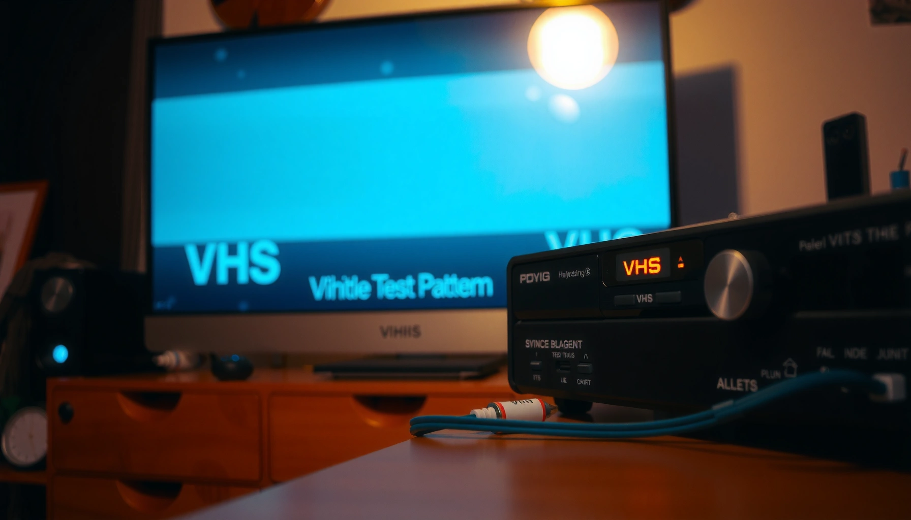Step-by-step guide on connecting a VHS player to a smart TV for viewing old tapes.