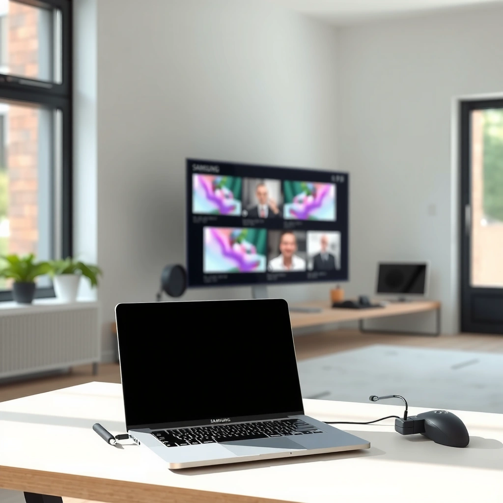 Different connection options for connecting a computer to a Samsung Smart TV, including HDMI and wireless.
