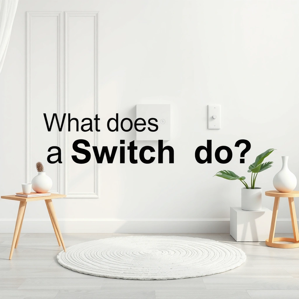 Illustration showing the core functions of a switch in networking and electrical systems.