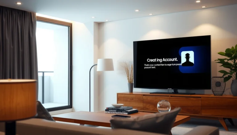 Step-by-step guide on how to create a Samsung account for your Smart TV.