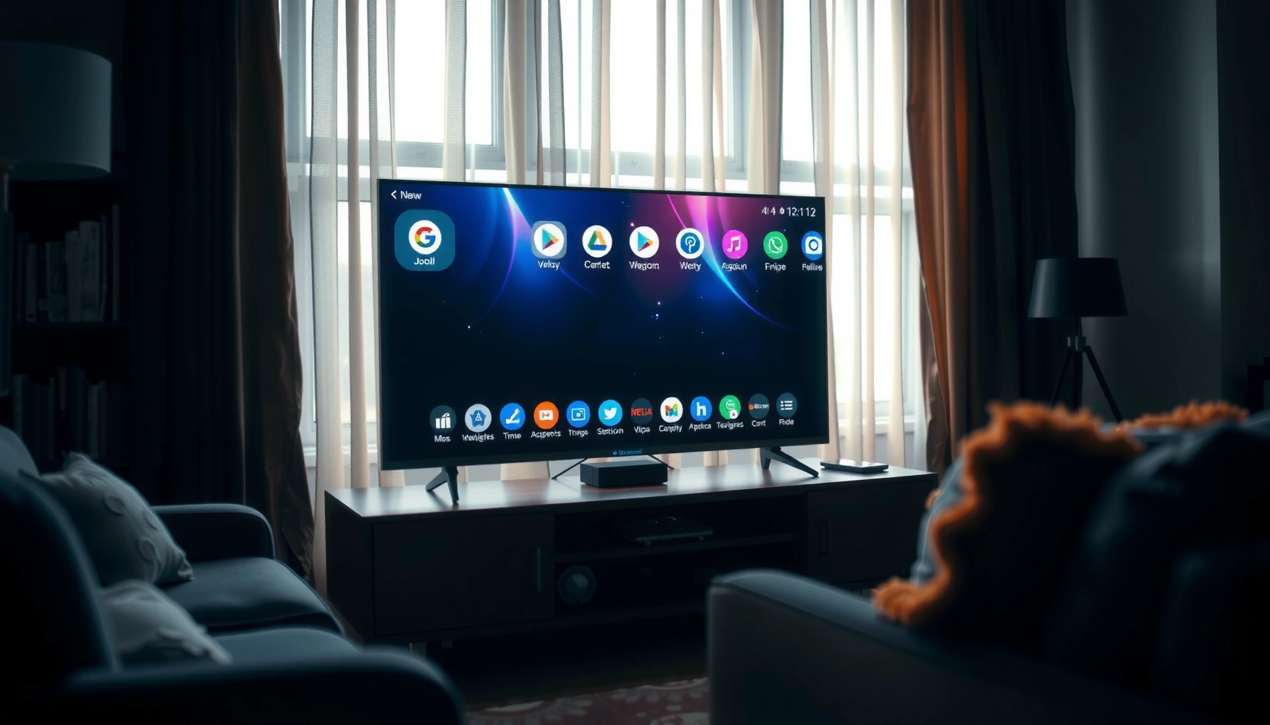 Illustration depicting the definition and features of a Smart TV.
