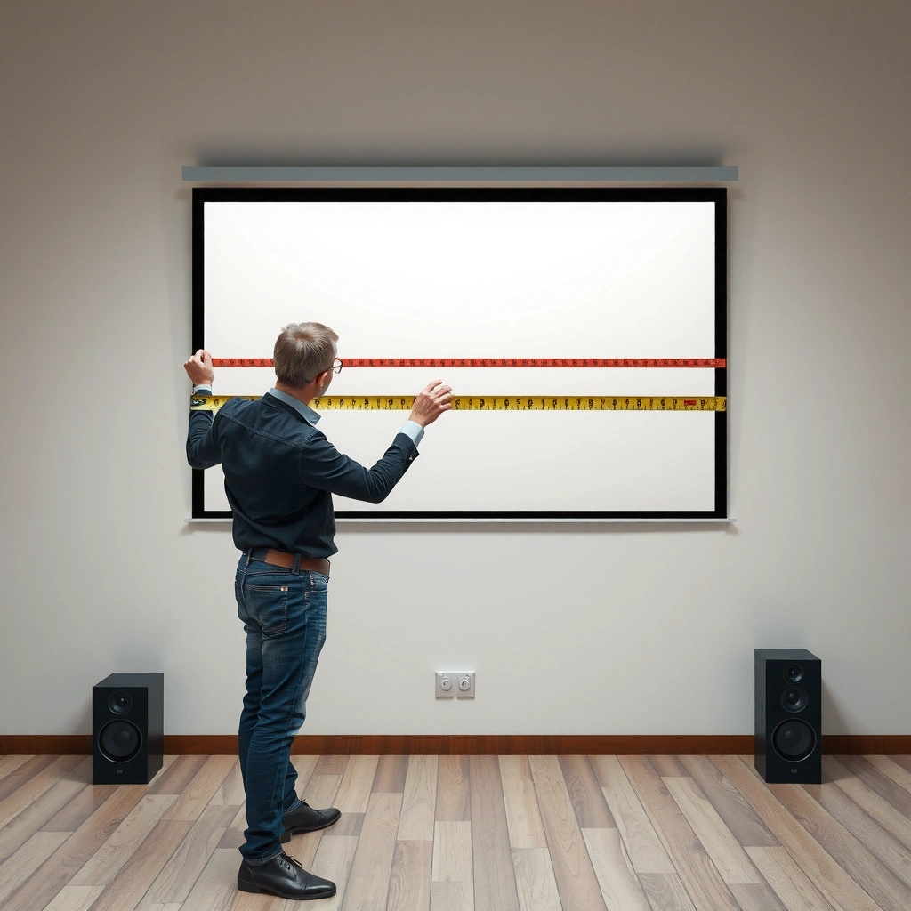 Diagonal Size - how to measure a projector screen