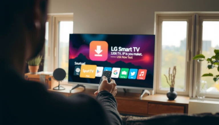 Step-by-step guide to downloading apps on an LG Smart TV.