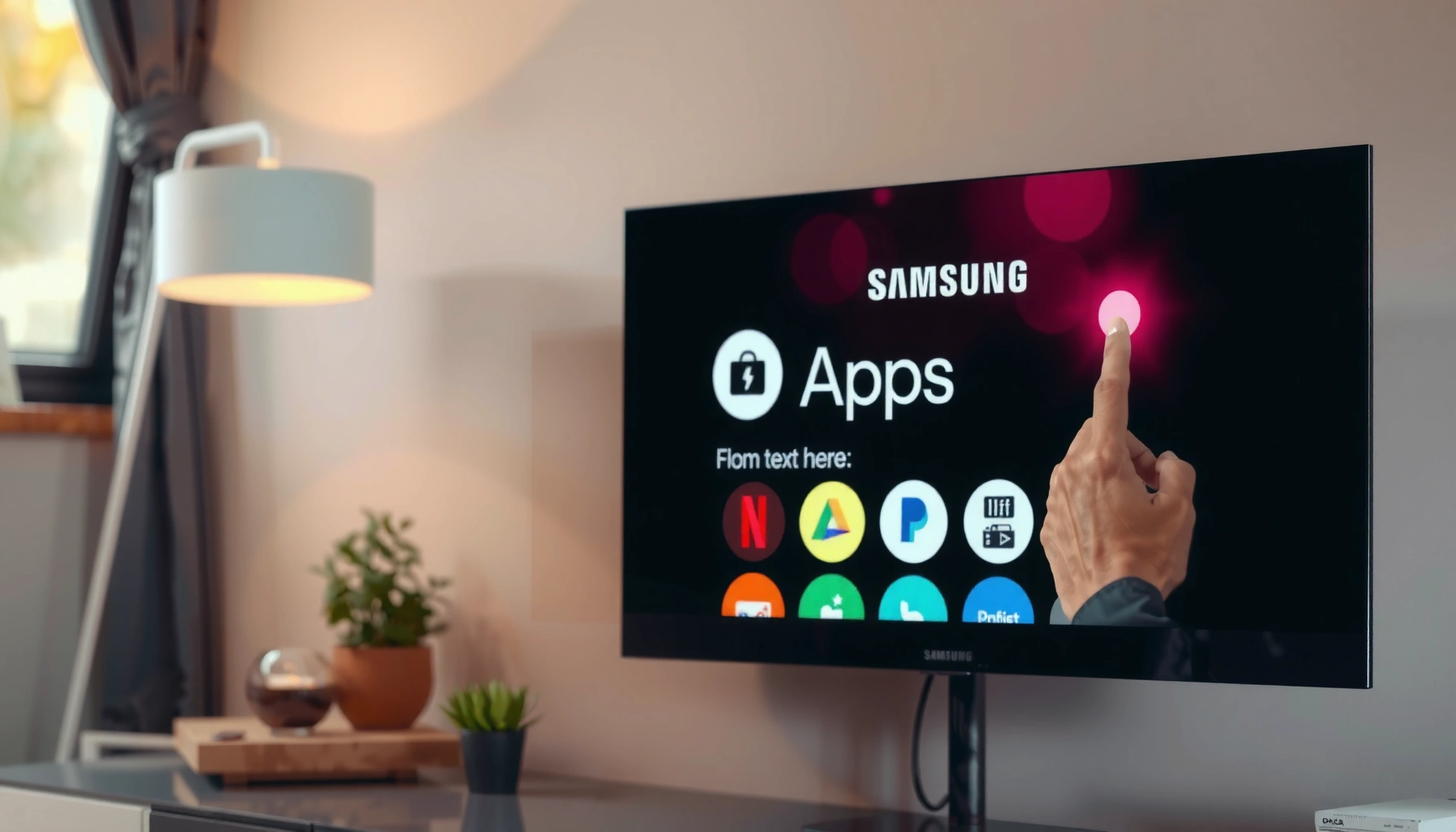Step-by-step guide on how to download an app on a Samsung Smart TV.