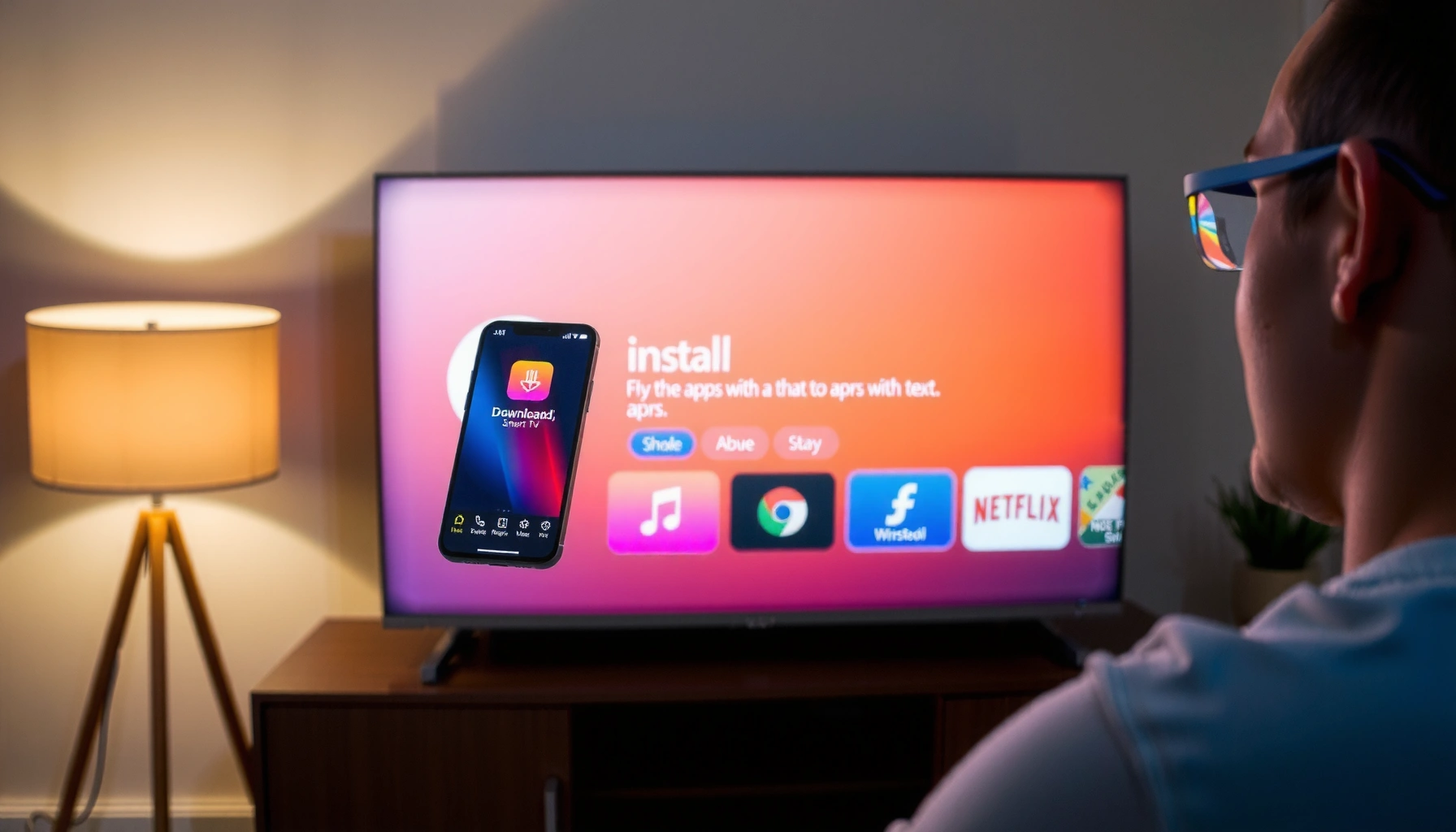 Step-by-step guide on how to download an app to a Smart TV.