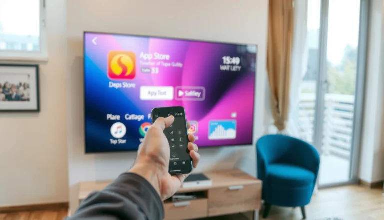 Step-by-step guide on how to download an app on a Smart TV.
